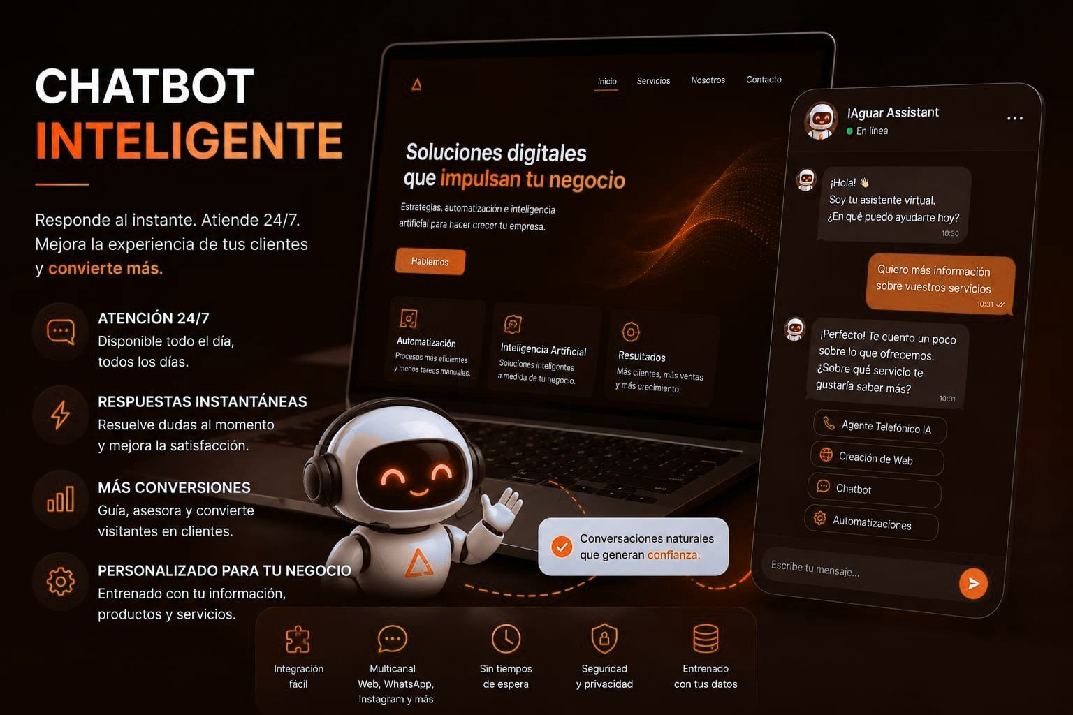 Chatbots con IA para atención al cliente