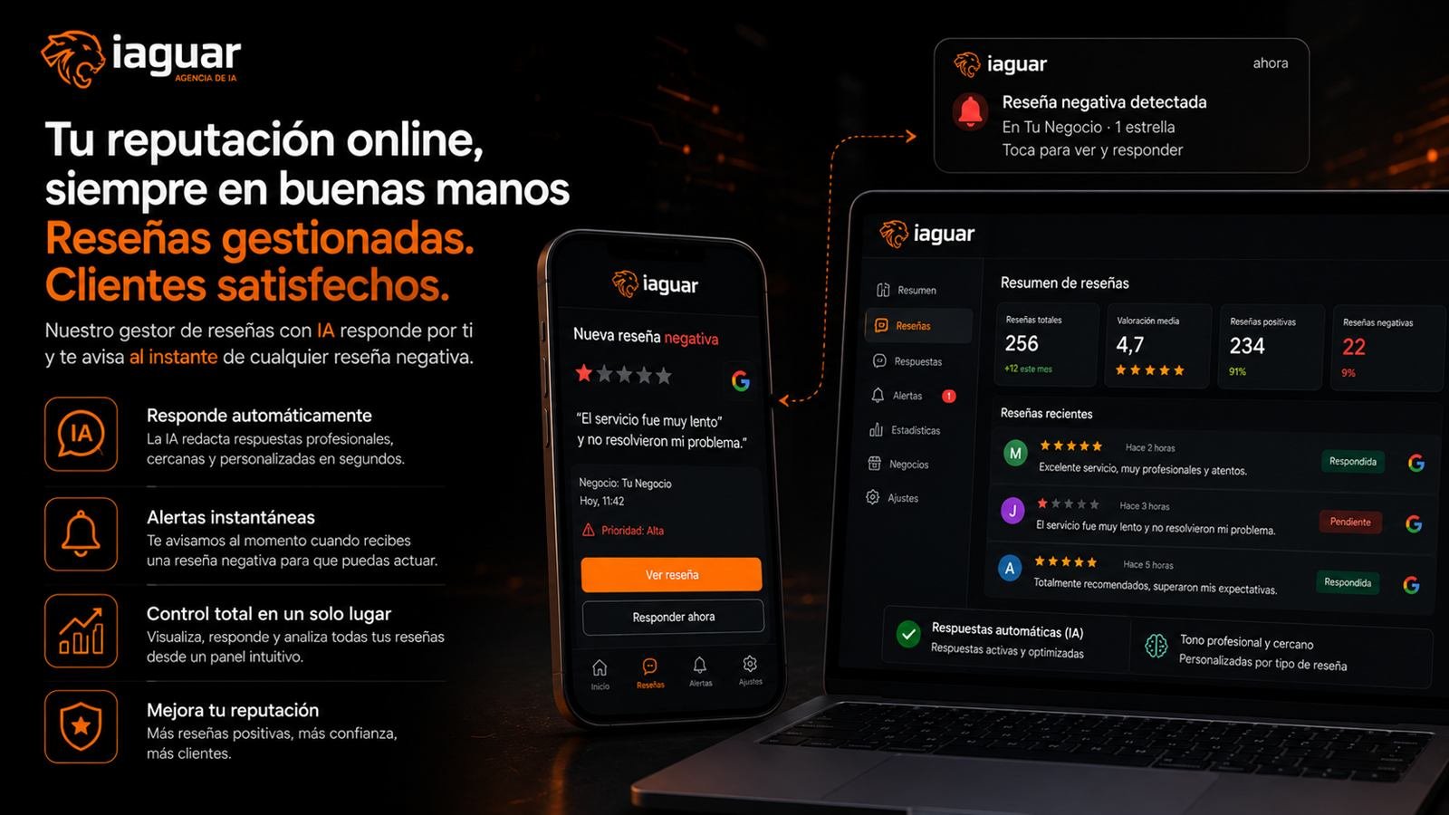 Gestor de reseñas de Google con IA